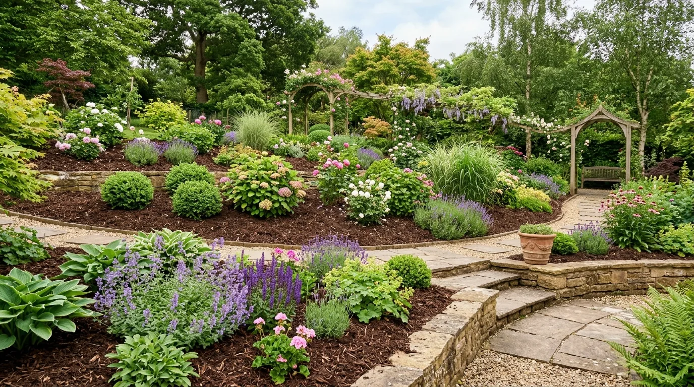Mulch Around Pathway Beds